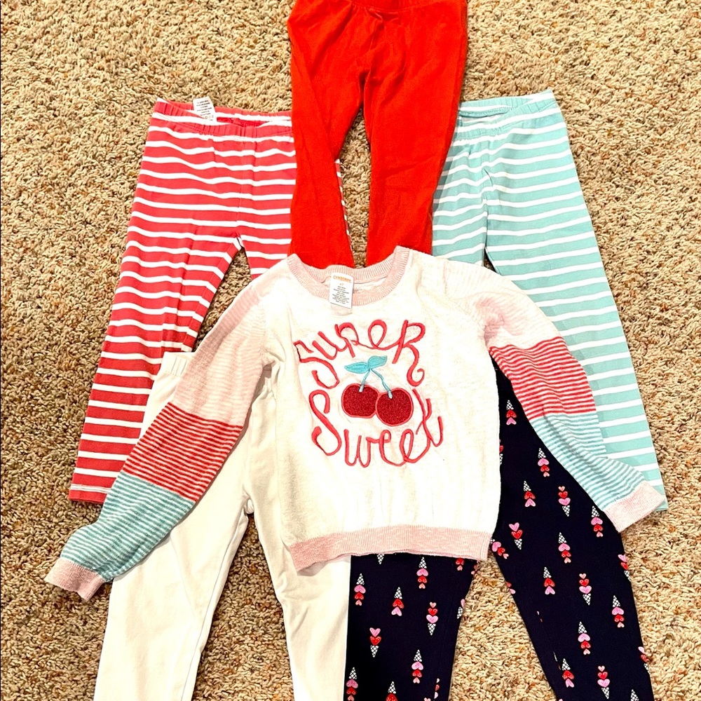 Gymboree Leggings with Free Sweater